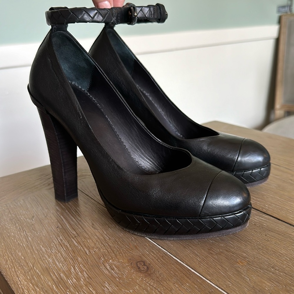 Rag & Bone RARE Cassis leather Braided ankle cap toe pump heel.  38 7.5